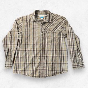 Columbia Button-Down Shirt‎ Men’s Size Large Plaid Long-Sleeve Chest Pocket